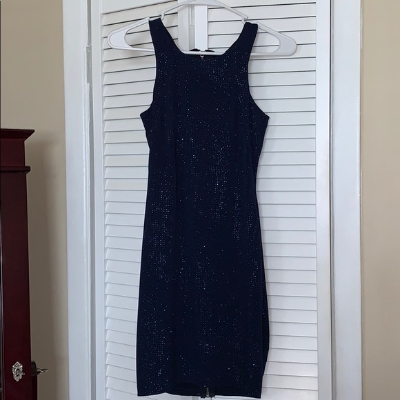 Speechless Navy Blue Cocktail Dress - Picture 3 of 8